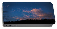 Twilight Over Forested Horizon Portable Battery Charger