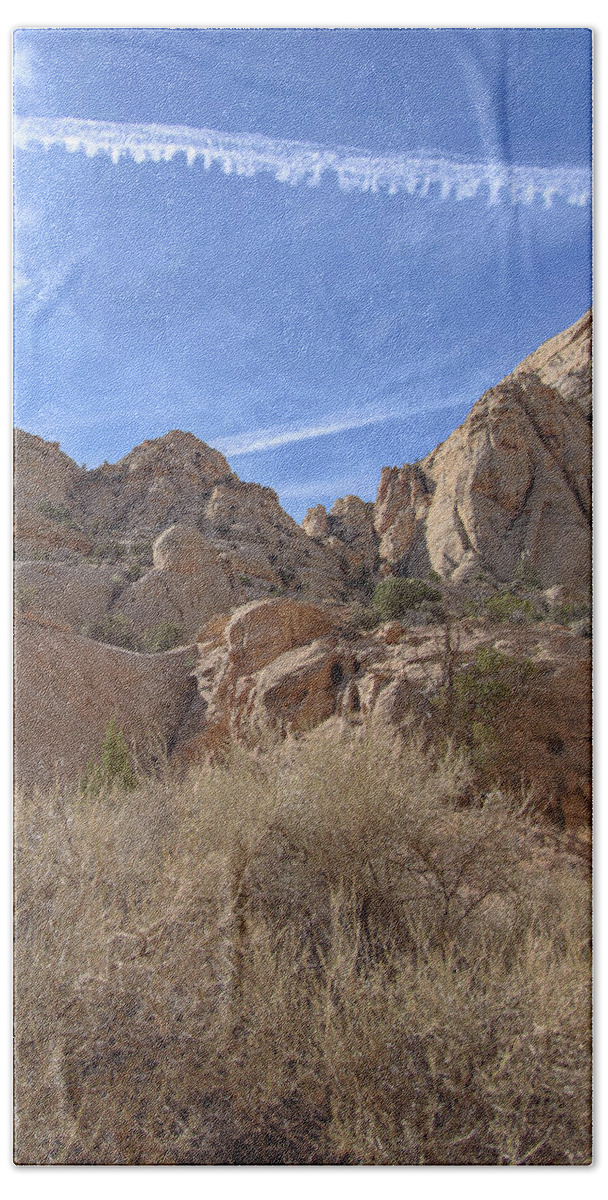 Desert Cliffs In Capitol Reef National Park Hand Towel