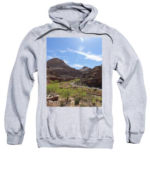Winding Road Through Desert Canyon Sweatshirt