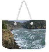 Coastal Bridge Over Rushing Waters Weekender Tote Bag