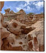 Majestic Rock Formations In Capitol Reef National Park Canvas Print