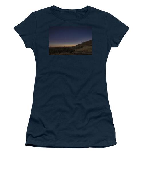 Twilight Comet Over Desert Landscape Women's T-Shirt
