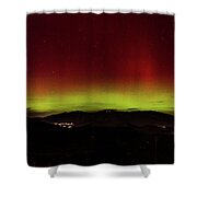 Northern Lights Over Mountain Range Shower Curtain