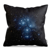 Pleiades Cluster In Cosmic Night Throw Pillow
