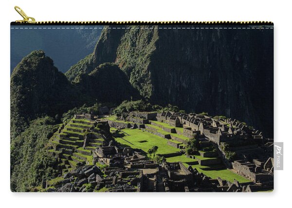 Majestic Ruins In A Mountain Valley Zip Pouch