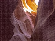 Curves Of Sunlit Antelope Canyon Walls Jigsaw Puzzle