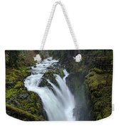 Serene Flow Through Mossy Forest Weekender Tote Bag
