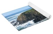 Majestic Coastal Rock Formations Yoga Mat