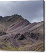 Majestic Andean Mountainscape With Colorful Striations Canvas Print