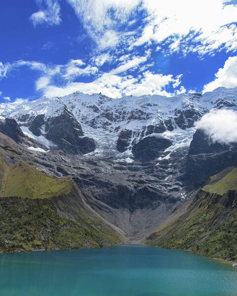 Majestic Mountain Overlooks Humantay Lake Art Print