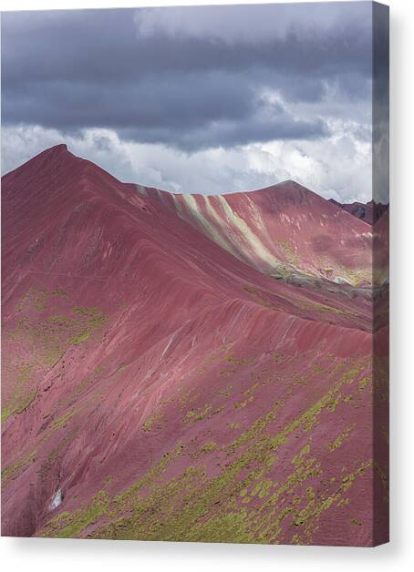 Vibrant Red Mountain Landscape Canvas Art Print by Brandon Wichmann