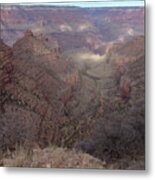 Majestic Grand Canyon Overlook Under Azure Sky Metal Print