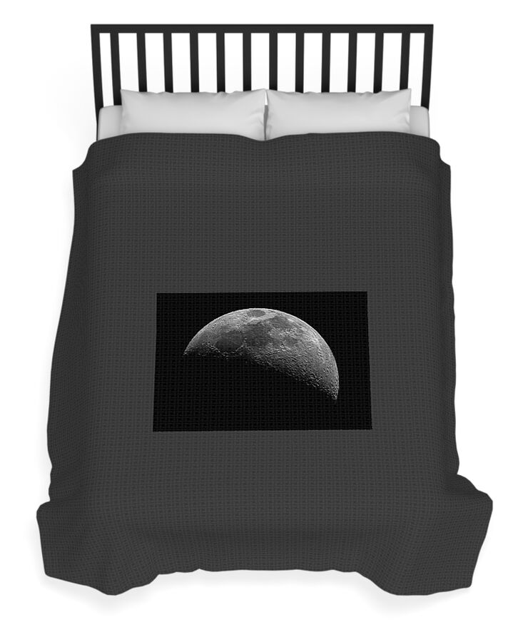 Illuminated Half Of The Moon Duvet Cover