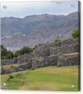 Saqsaywaman Incan Ruin In Cusco Peru Acrylic Print