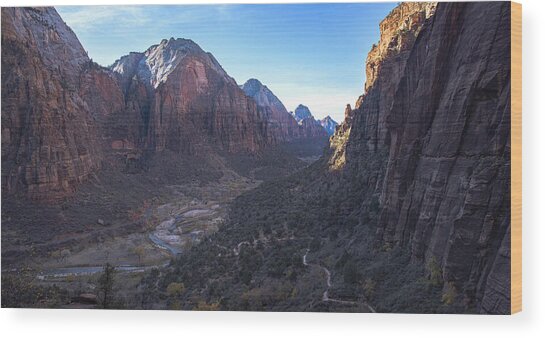 Breathtaking Valley Vista In Zion National Park Wood Print