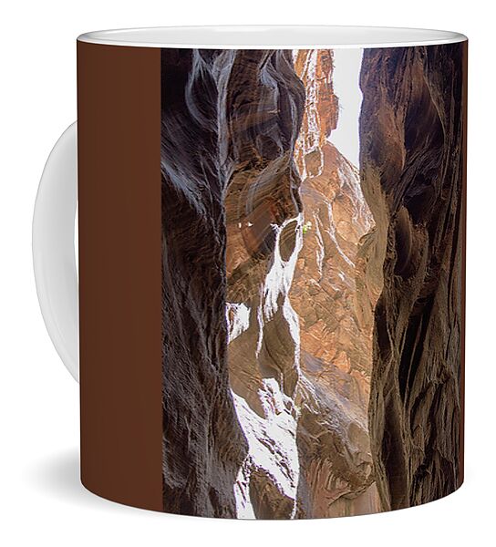 Sunlit Canyon Walls In The Narrows Coffee Mug