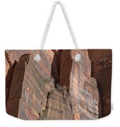 Towering Desert Sandstone Cliffs In Zion National Park Weekender Tote Bag