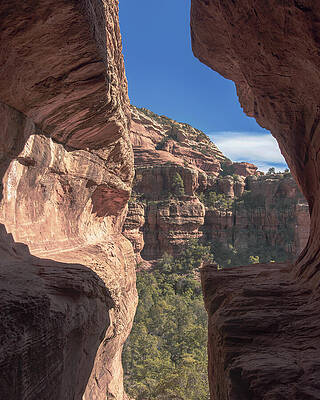 Wall Art featuring the photograph Canyon View Framed By Rocky Cliffs by Brandon Wichmann
