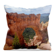Majestic Natural Rock Arch In Bryce Canyon National Park Throw Pillow