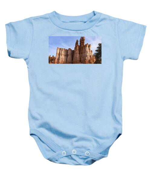 Majestic Rock Formations Under Blue Sky In Bryce Canyon National Park Baby One-Piece