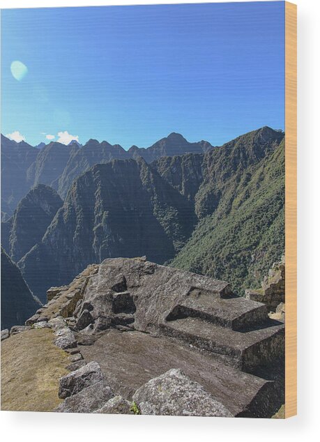 Majestic Mountain Views At Machu Picchu Wood Print