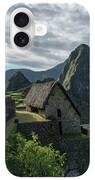 Ancient Ruins With Majestic Mountain Backdrop iPhone Case