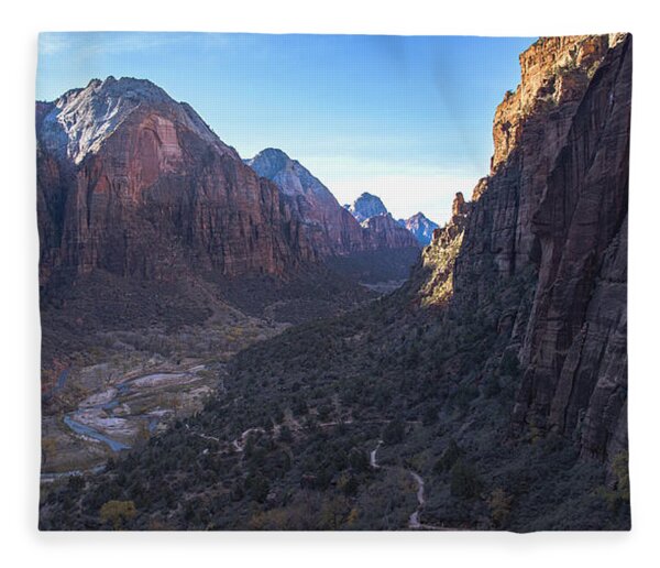 Breathtaking Valley Vista In Zion National Park Fleece Blanket