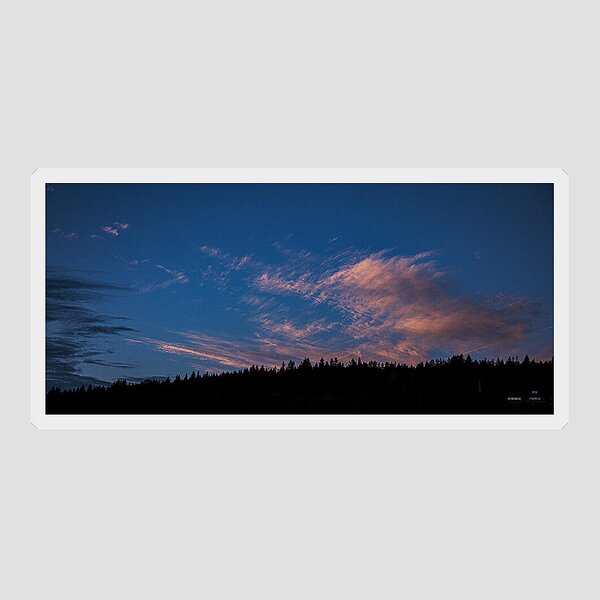 Twilight Over Forested Horizon Sticker