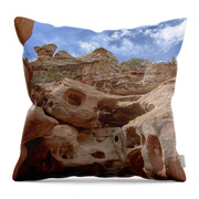Majestic Rock Formations In Capitol Reef National Park Throw Pillow