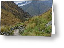 Trail Through Majestic Mountain Landscape To Dead Woman's Pass Greeting Card
