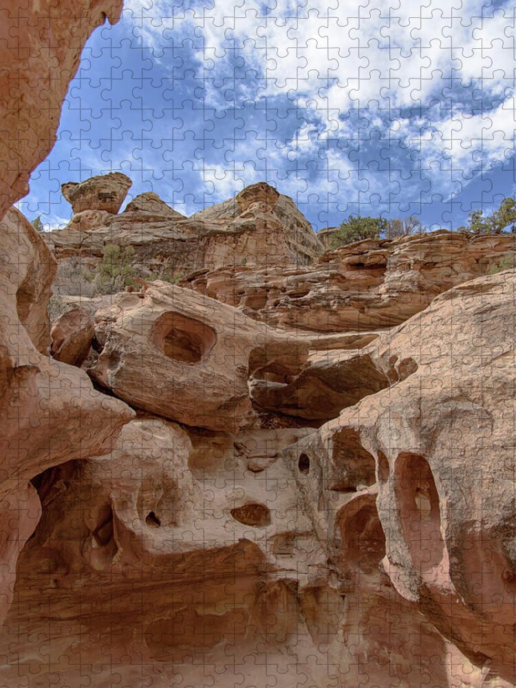 Majestic Rock Formations In Capitol Reef National Park Jigsaw Puzzle