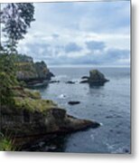 Rugged Coastal Landscape with Cliffs Metal Print