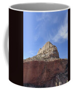Majestic Mountain Peak Under Blue Sky Coffee Mug