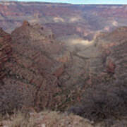 Majestic Grand Canyon Overlook Under Azure Sky Art Print