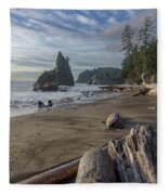 Rugged Coastal Landscape Fleece Blanket