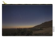 Twilight Comet Over Desert Landscape Zip Pouch