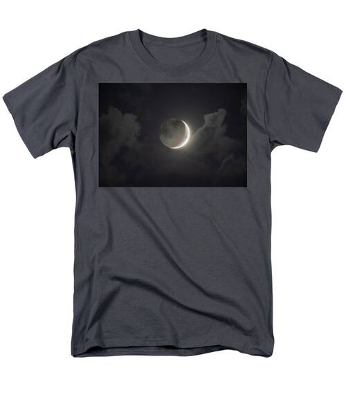 Shimmering Crescent Among Clouds Men's T-Shirt  (Regular Fit)
