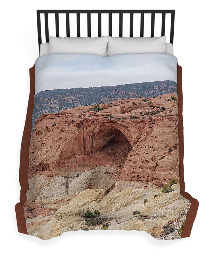 Natural Arch In Desert Landscape Duvet Cover