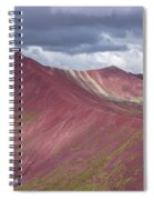 Vibrant Red Mountain Landscape Spiral Notebook