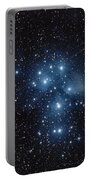 Pleiades Cluster In Cosmic Night Portable Battery Charger