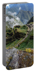 Misty Mountain Pathway Of The Inca Trail Portable Battery Charger