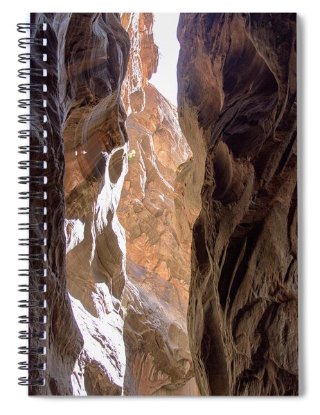 Sunlit Canyon Walls In The Narrows Spiral Notebook