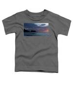 Serene Coastal Sunset with Cliffs Toddler T-Shirt