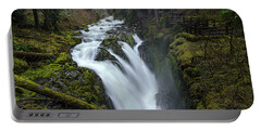 Serene Flow Through Mossy Forest Portable Battery Charger