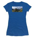 Misty Andes Mountain Range Landscape Women's T-Shirt