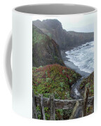 Rocky Coastline With Vibrant Foliage Coffee Mug