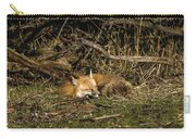 Peaceful Fox In Sunlit Meadow Zip Pouch