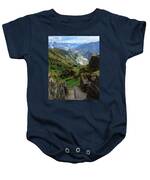Mysterious Incan Ruins In The Mountains Baby One-Piece