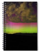Vibrant Aurora Over Wasatch Mountain Range Spiral Notebook