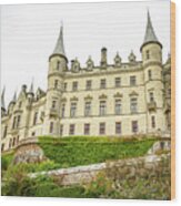 Majestic Castle On Hill Wood Print